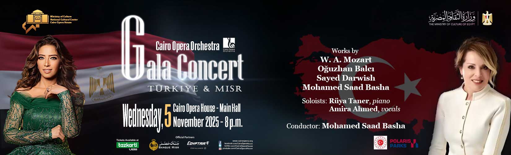 Cairo Opera Orchestra presents Gala Concert “Türkiye & Misr “