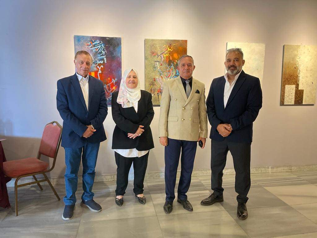 Dr. Khaled Dagher, Chairman of the Cairo Opera House, paid a visit to “The Music of Letters” Exhibition by Khalifa El-Shemi